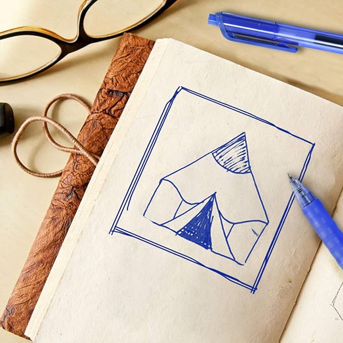 AIHAO Gel Pens Blue Ink, 0.7mm Medium Point, Smooth Writing Retractable Pens, Quick Dry Gel Ink with Comfort Grip, No Smear, 12 Pack for Office, School, Home