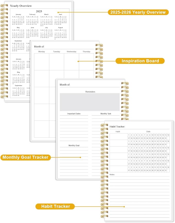 Academic Planner for 2026 or Anytime - 5.8" x 8.5" Undated Weekly Student Planner For Homeschool, High School, College & Nursing Students, 200 Pages, Blue