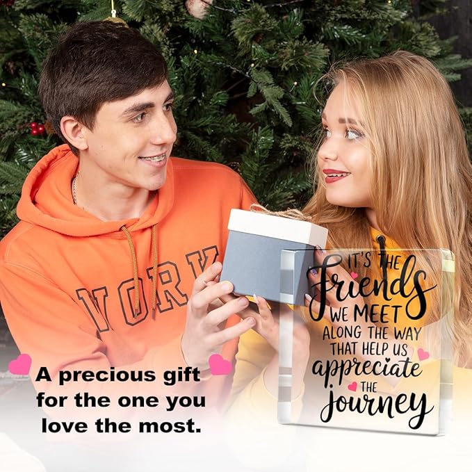 Friendship Gifts for Best Friends Bestie BFF, Friend Birthday Christmas Thanksgiving Gifts, Appreciation Acrylic Plaque Desk Decorative Signs for Home Office Living Room