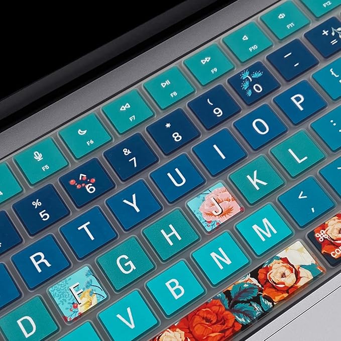 Keyboard Cover Skin for 2021-2024 MacBook Pro 14/16 (A2442 A2485 A3112 A3401 A3403 A2992 A2779 A2780 A2991 A2918 M1/M2/M3 M4) & MacBook Air 13.6''/15'' (A2681 A3113 A2941 A3114),Rose