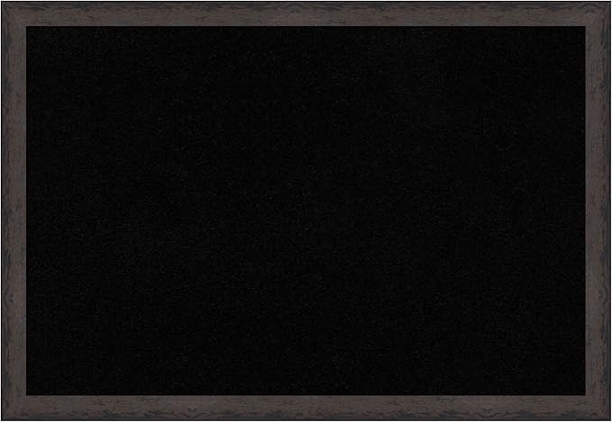 Amanti Art Black Cork Board for Wall, 27x39 Vision Board with Black Wood Frame, Large Corkboard Office Decor for Home Organization, Modern Corkboard Pinboard to Display Items for Home Organization in