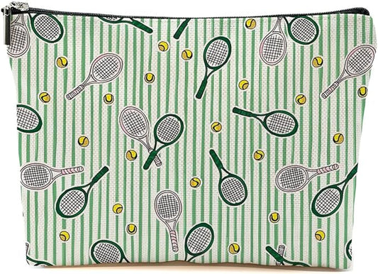 Tennis Gifts, Inspirational Tennis Makeup Bag, Tennis Accessories Tennis Gift Cosmetic Bag Toiletry Bag, Tennis Player Graduation Birthday Gifts for Women Girls Tennis Lovers Sister Best Friend