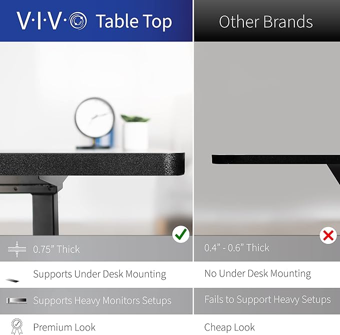 VIVO Electric 63 x 32 in Standing Desk, Memory Height Adjustment, 1B Series, Dark Gray Top Gray Frame, DESK-KIT-1G1G