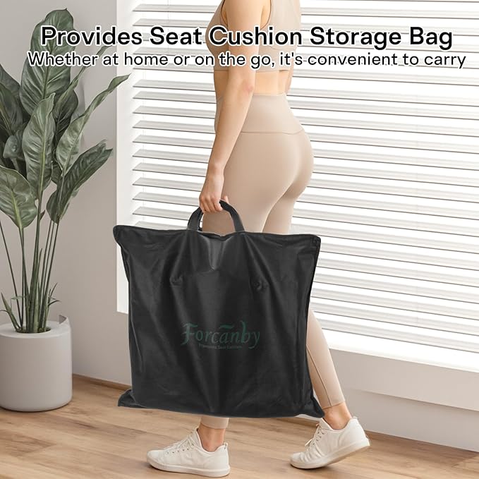 Seat Cushions for Office Chairs - Pressure Relief Seat Cushion - Car Seat Cushions for Pressure Relief, Tailbone Pain, Sciatica & Back Pain Relief for Office Chairs (Jet Black)