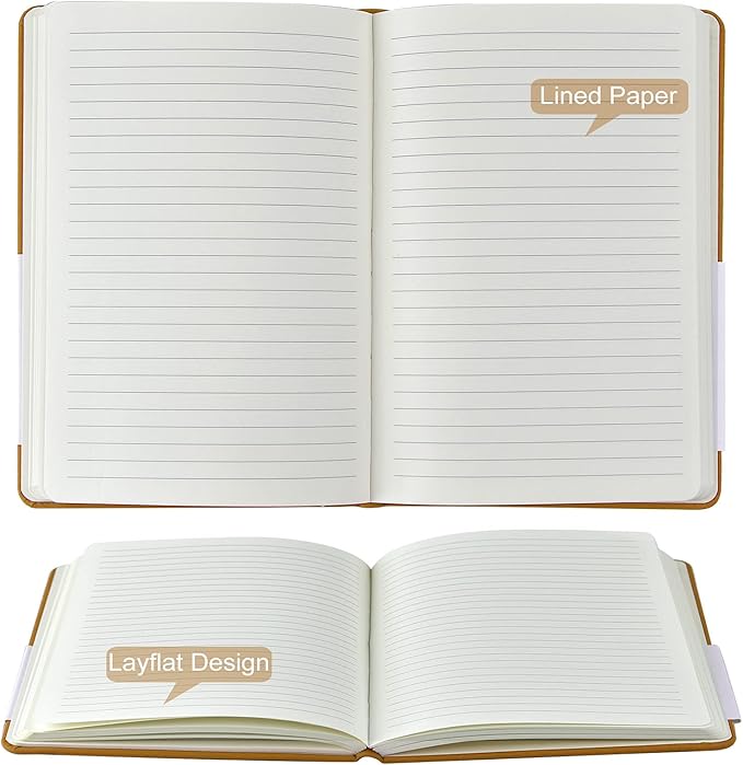 Coopay 24 Pack A5 Journal Notebooks Bulk, 160 Pages, 100GSM Thick Paper, 8.3 x 5.5 inch Hardcover Lined Leather Journals for Writing Office School Business,Bulk Notebook for Work Men Women (Brown)