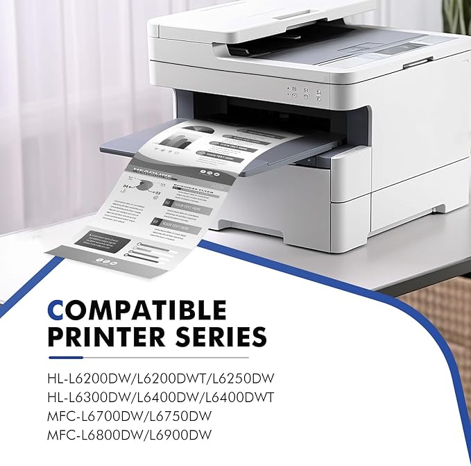 TN880 Super High Yield Black Toner Cartridge 4-Pack Compatible Replacement for Brother TN880 TN-880 TN 880 for HL-L6200DW L6200DWT L6400DW L6400DWT MFC-L6700DW L6800DW L6900DW Printer