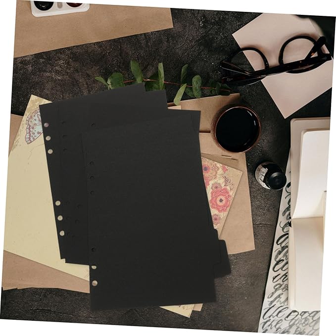 15Pcs Paper Binder Dividers with Index Tabs Replaceable Classification Tabs for Notebooks Planners Office Filing School Book Annotation Supplies Decorative Separators