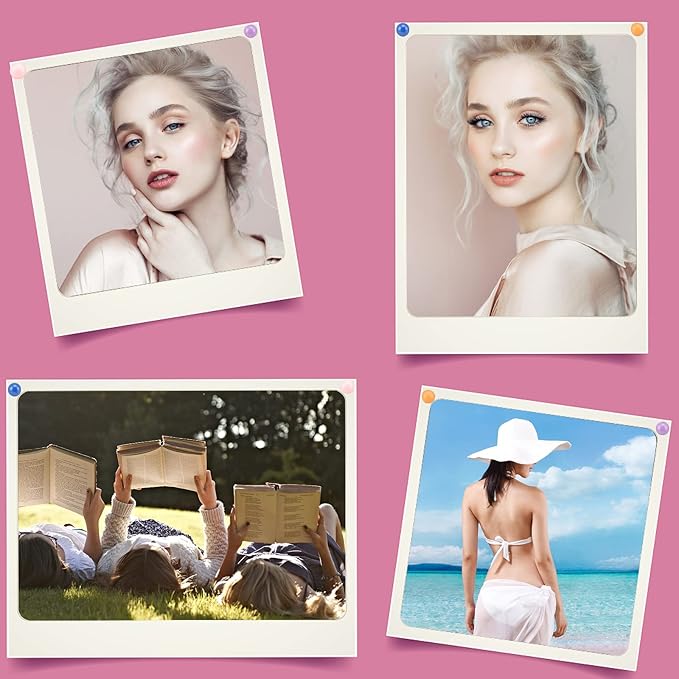 Push Pins Map Tacks 1000-Pack Assorted Color Round Head Push Pins with Stainless Point for Travel Map