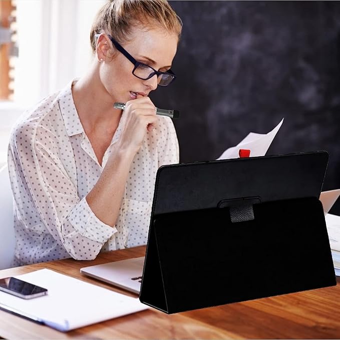 Desktop Dry Erase Board,12" X 9" Small White Board,Portable whiteboard with Stand, Marker and Eraser Wipe, A4 Notebook White Board Easel for Kids Drawing on Desk, for Students Shool (Black) (Black)