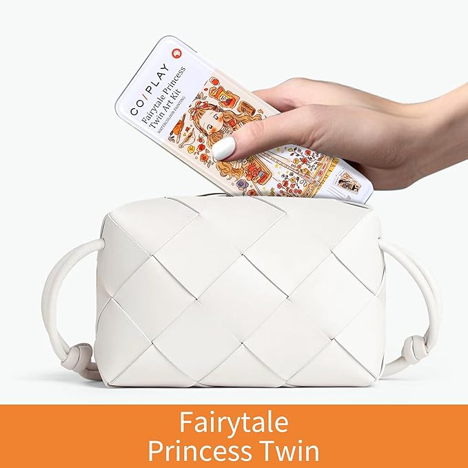 COIPLAY 648 Color Blocks Watercolor Paint Set, 52-Bookmarks, 3 Brushes, Silicone Cup, Fairytale Princess Coloring Books, for All Ages, Travel-Friendly, Easy to Use, All in One, Art Supplies Craft kit