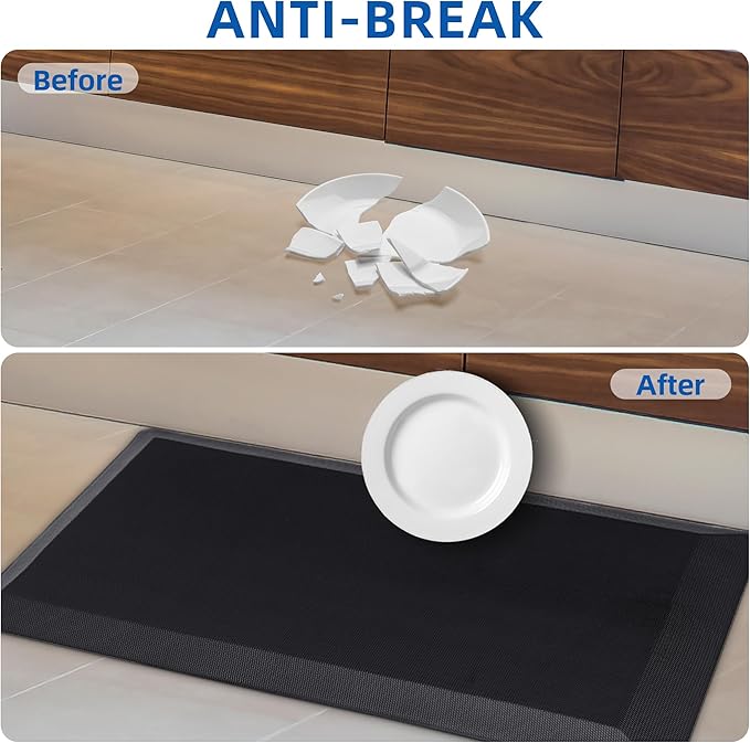 Anti Fatigue Kitchen Mats for Floor, 9/10 Extra Thick Cushioned Standing Desk Mat, Comfort Memory Foam Ergonomic Kitchen Rugs and Mats Non-Slip Waterproof for Office, Kitchen, Sink, 20" x 39"