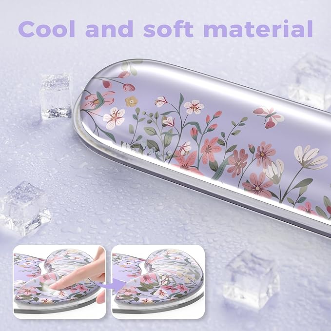 iCasso Silicone Wrist Rest for Keyboard and Mouse,Cute Computer Wrist Support Hand Arm,Ergonomic Design Mouse Pad for Typing Pain Relief,Non-Slip Keyboard Cushion for Women Girl