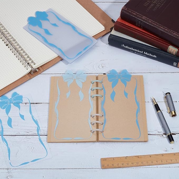 BENECREAT 12PCS Bow Planner Dividers Pocket, 6 Hole Punch File Dividers, Binder Dividers for Keeping Documents Neat Professional Notes Books Classify Files (Sky Blue)