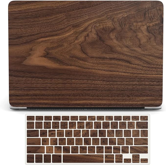 Case Compatible with MacBook Pro 16 Inch 2021 M1 Pro/Max Model A2485, Protective Plastic Laptop Hard Shell Case with Keyboard Cover Skin for MacBook Pro 16'' with Touch ID - Wood Grain