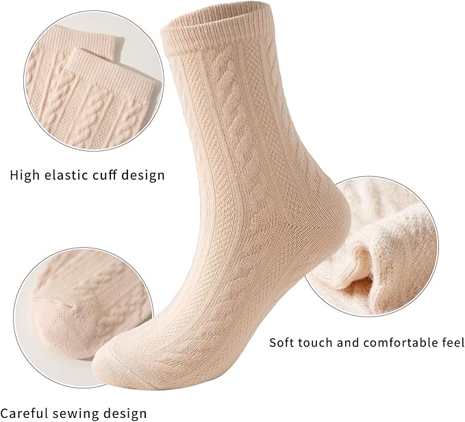 5 Pairs Fuzzy Soft Cozy Comfortable Socks for Women, Casual Sleep Comfy Socks, Perfect Warm Winter Gifts for Women