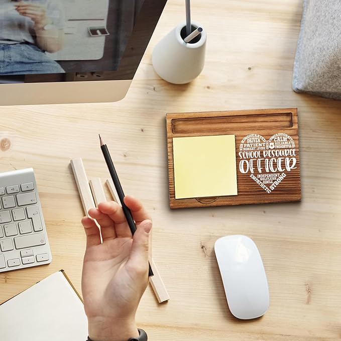 School Resource Officer Sticky Note Holder, School Resource Officer Office Decor Gifts, School Resource Officer Thank You Appreciation Gifts for Women Self-Stick Note Pad Holders WPP22