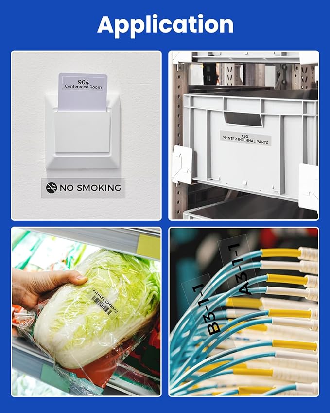 Colorty TZe-141 TZ Tape 18mm 0.7 Laminated Clear Replace for Brother P-Touch Label Tape 18 mm TZe141 TZe Black on Clear for Ptouch PT-D400 PT-D410 D600 Label Maker Refills 3/4 Inch, 6 Pack