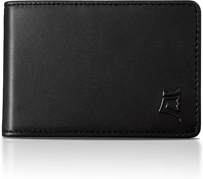 Kings Loot Wallet for Men | Minimalist Slim RFID Blocking Leather Design with Cash Pocket & Card Pull Strap | Holds 1-15 Cards | Stylish & Durable Wallets (Onyx Black)