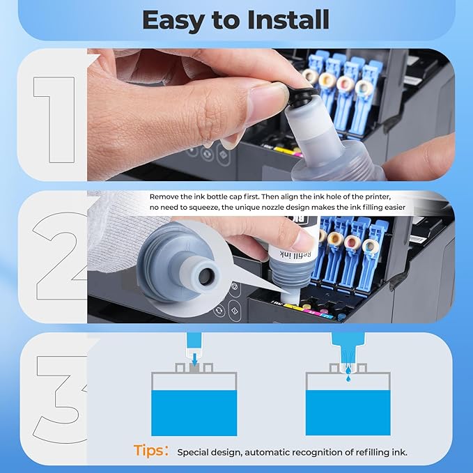 542 Color Ink Refill Bottles ET-5850 ET-5150 ET-5170 for ET-5800 ET-16600 ET-5180 ET-5880 ET5150 Printer