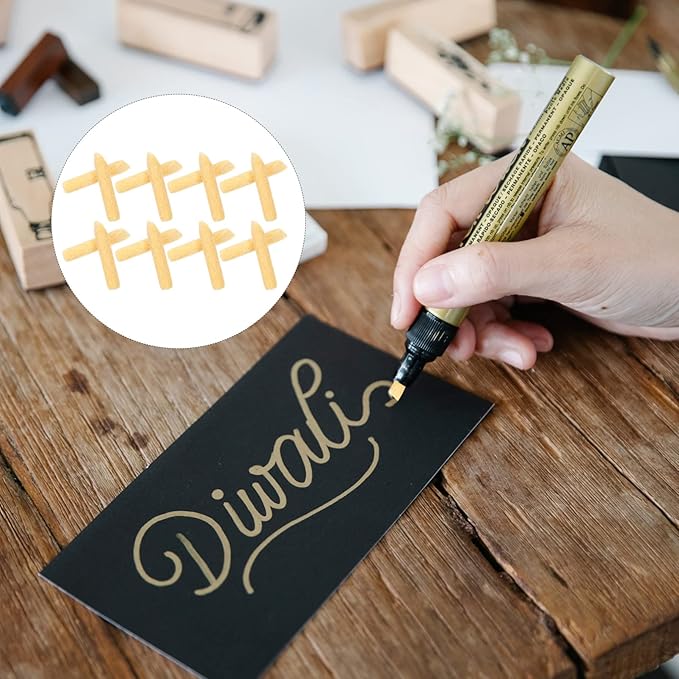 Ciieeo Universal Pen Points 50pcs Marker Pen Replacement Nibs Painting Tips Points Marker Refill Nibs for Acrylic Glass Chalk s Yellow Multifunctional Paint s