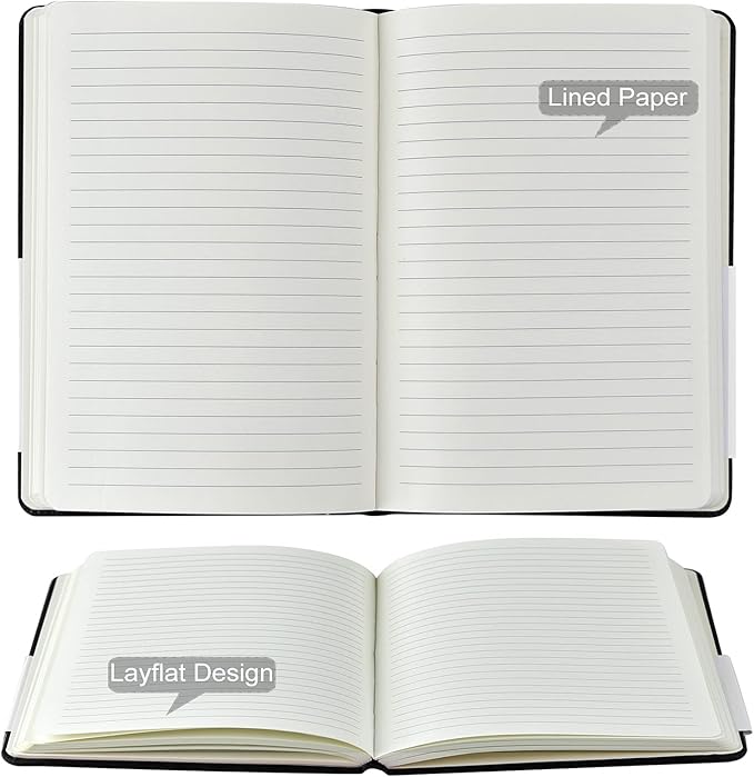 Coopay 24 Pack A5 Journal Notebooks Bulk, 160 Pages, 100GSM Thick Paper, 8.3 x 5.5 inch Hardcover Lined Leather Journals for Writing Office School Business,Bulk Notebook for Work Men Women(Gray)