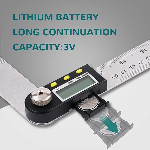 Delgada 20 inch/500mm Digital Protractor Stainless Steel Digital Display Angle Ruler Digital Angle Measuring Finder Tool for Woodworking