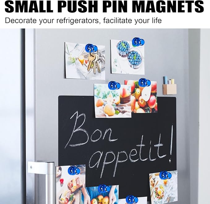 LOVIMAG 20 Pack Blue Refrigerator Magnets, Strong Neodymium Magnets for Whiteboard, Kitchen, Office, Map, Home Decorative