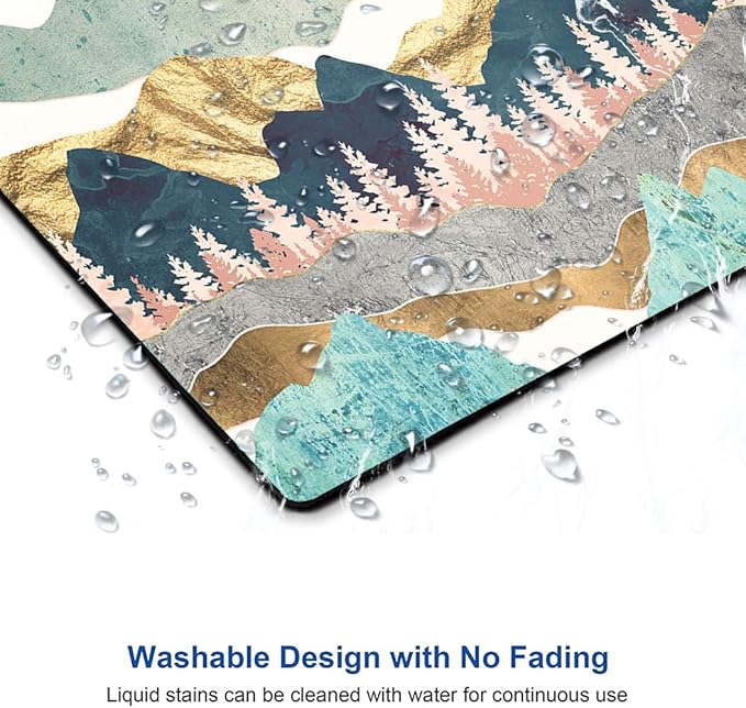 Mouse Pad, Abstract Mountain Mouse Pad, Washable Square Cloth Mousepad for Gaming Office Laptop, Non-Slip Rubber Cute Computer Mouse Pads for Wireless Mouse, Personalized Mouse Pads for Desk