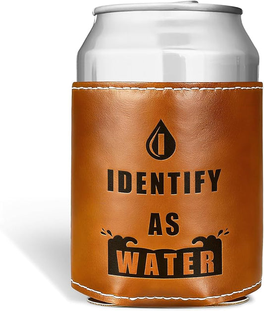 Funny Gifts for Men Him Husband,Christmas Gifts for Dad from Daughter Son,White Elephant Gifts,Mens Stocking Stuffers Birthday Gag Cool Retirement Gifts for Grandpa,Leather Can Cooler