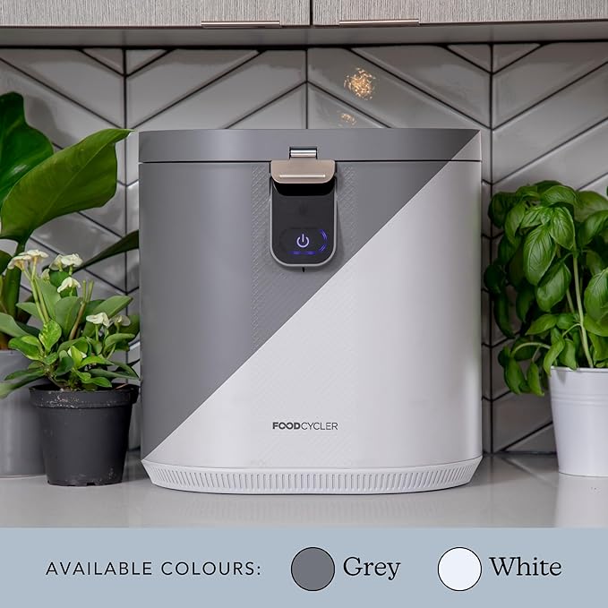 Food Cycler Eco 5 Award-Winning Kitchen Food Recycler | Indoor Composter Bin Alternative | Electric Countertop Food Disposer with Odorless 5L Indoor Food Waste Bin for Easy Waste Management | White