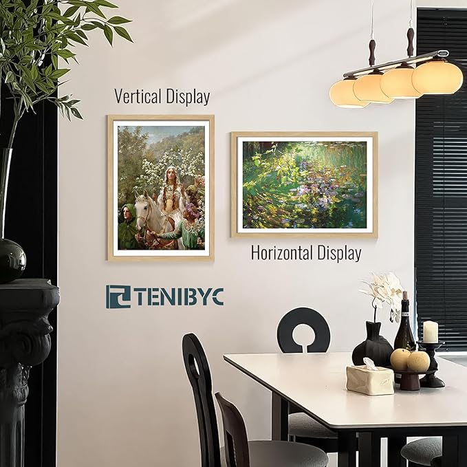 20x28 Picture Frame 3 Pack - Natural Oak Woodgrain, Vertical or Horizontal Wall Hanging for Photos, Posters, Artworks & Puzzle