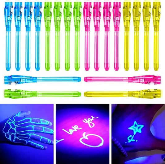 30 Pieces Invisible Ink Pen with UV Light Spy Pen Magic Marker Party Favors for kids 8 12 years Birthday Gifts Classroom Prizes Goodie Bags Stuffers for Kids