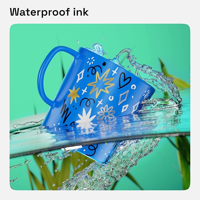 ARTISTRO 2 Black & White Permanent Marker - Waterproof Markers for Tire, Fabric, Rocks, Glass, Ceramic, Wood, Paper - Oil Based Paint Pens - Extra-Fine Tip 0.7mm