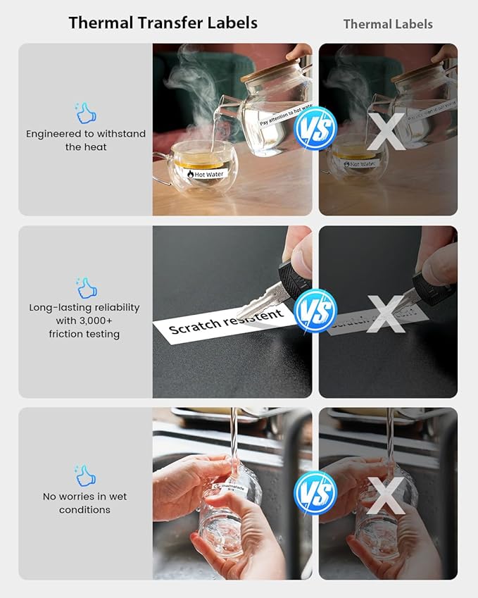 Phomemo A30 Label Maker, Mini Bluetooth Portable Rechargeable Label Maker Machine in/Out Door Use Without Fade Sticker for Home Office Small Business School, Works with Tablet, Phone & PC