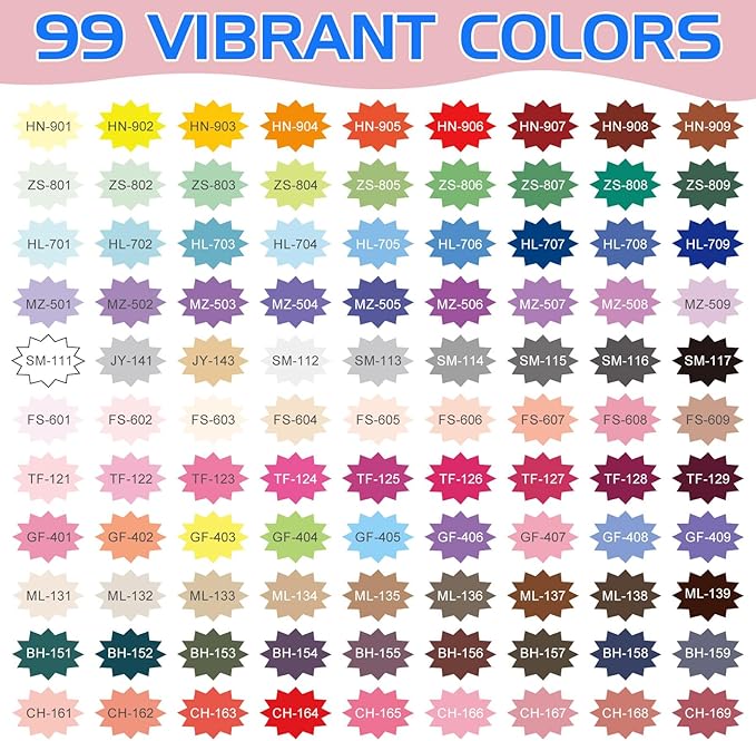 99 Color Gel Pens, 0.6 mm Fine Tip Gel Pens for Adult Coloring Book—Portable Case gel pens Colored for Journaling, Coloring, Planners, Drawing & DIY Crafts. Non-Toxic,Smooth,Water-Based