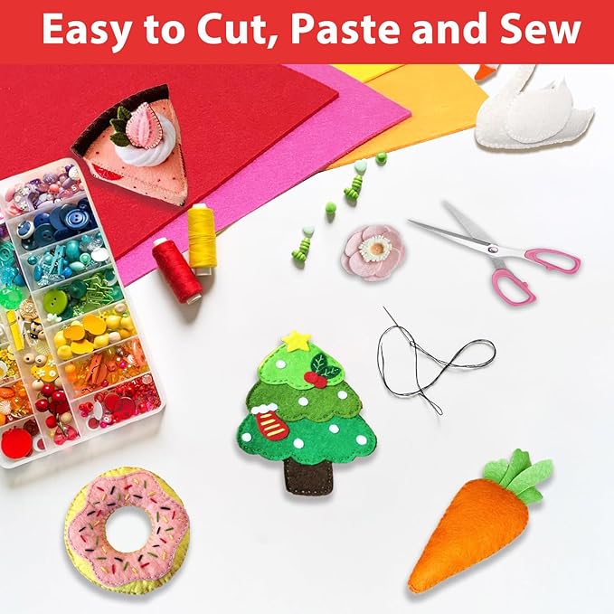 80 PCS Wool Blend Felt Sheets for Crafts 1 mm Thickness, 40 Color 11.8 x 11.8 Inch Assorted Stiff Felt Squares Bulk for Sewing Patchwork School DIY Projects Decoration