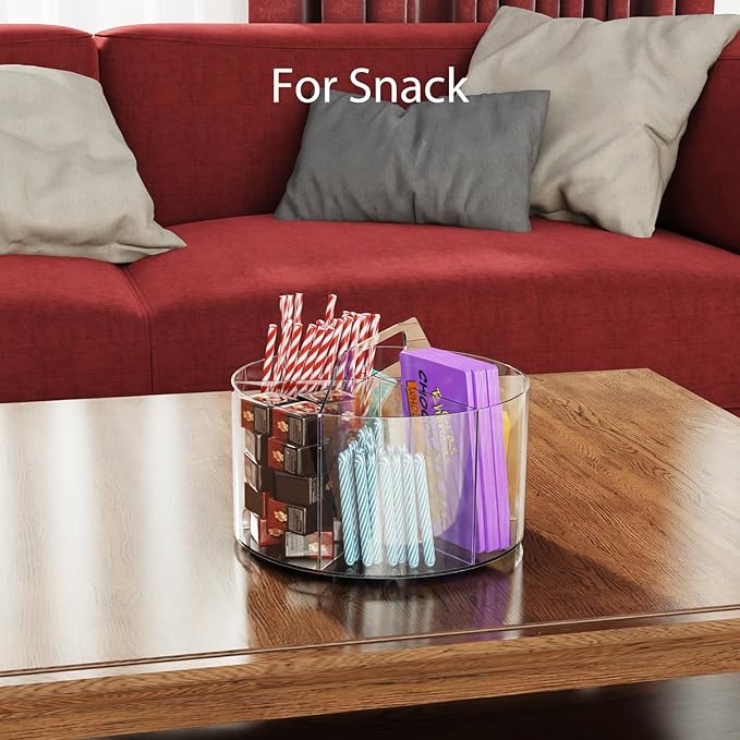 Desk Pen Holder, 360 Degree Acrylic Rotating Pencil Organizer for Kid Crayon Marker, Office Supply Accessory Organizer Rotating Organization for Desktop, Kitchen, Makeup, Vanity