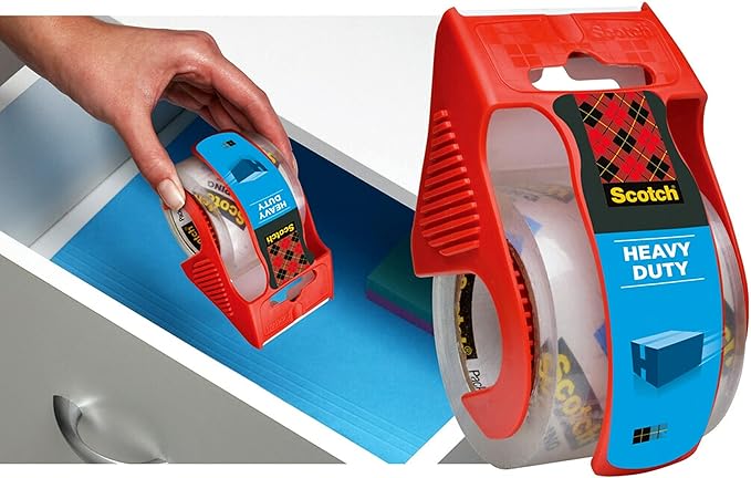 Scotch Heavy Duty Packing Tape, Clear | 1.88 in. x 22.2 yd. | For Shipping | 6 Rolls, Pack of 6