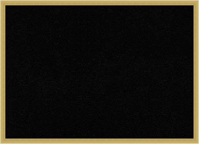 Amanti Art Black Cork Board for Wall, 21x29 Vision Board with Gold Wood Frame, Medium Corkboard Office Decor for Home Organization, Modern Contemporary Corkboard Pinboard to display items for home