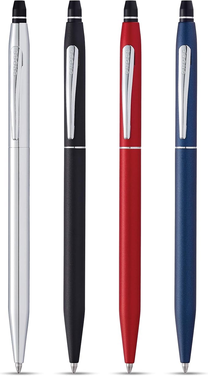 Cross Click Refillable Ballpoint Pen Presented in a Everyday Gift Box - Medium Point, Black Ink, Chrome