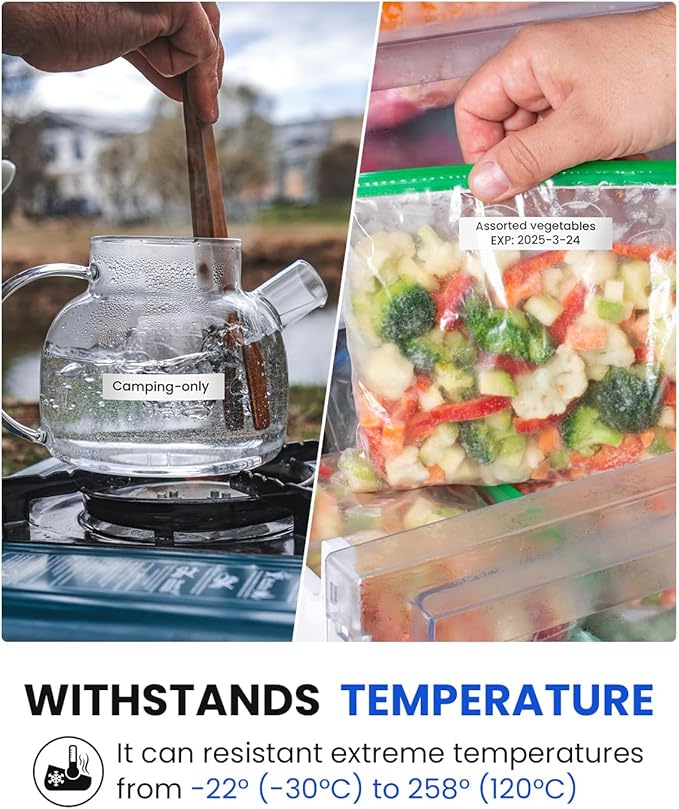 Colorty 18mm 0.7 Laminated White Tape TZe-241 Replacement for Brother Label Maker Tape 18 mm P-Touch TZ TZe Black on White for Ptouch PT-D400 PT-D410 D600 D610BT PT-P700BT Refills 3/4 Inch, 6 Pack