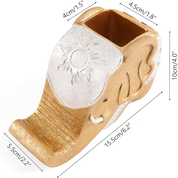 MOKANI Elephant Pencil Holder with Phone Stand, Elephant Gifts for Women Multifunctional Pen Holder Office Desk Organizer Desk Accessories Desk Decor Decorations Thanksgiving Christmas Gifts