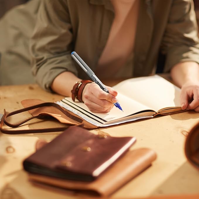 EYEYE Liquid Ink Rollerball Pens 0.7mm, 12 Pack 3 Colors Roller Ball Pen Medium Point Quick Dry, Ink Pens Fine Point Smooth Writing Pen for Journaling, Note Taking, Office, School Supplies