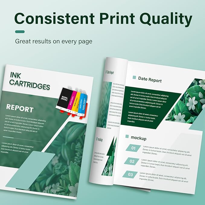 923 Ink Cartridges Combo Pack: Replacement for HP 923e 923XL 923 Ink Cartridges for Printers OfficeJet Pro 8120 8130 8122 8124 8125 8132 8134 8135 8138 8139 (4 Pack Black Cyan Yellow Magenta)