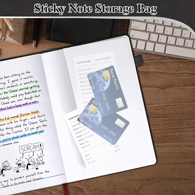 Lined Journal Notebook, A5 Hardcover Leather Journal for Men Women, 200 Pages 100 GSM Thick Paper, Journaling Notebooks for Work School Travel Note Taking, Black