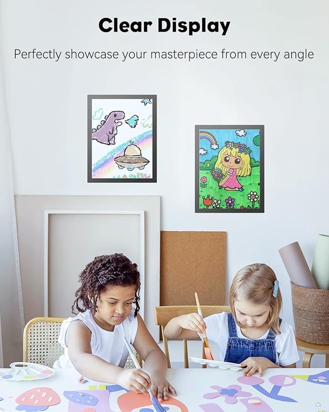 Uniclife 24 Pack Magnetic Sign Holder 8.5" x 11" Self-Adhesive Magnetic Picture Frame Wall Mounted Display Frame for Home Office Store Poster Document Holder for Wall Door Glass Window Refrigerator