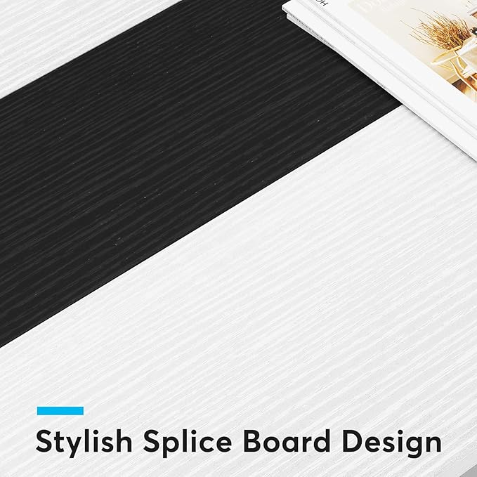 Tribesigns 70.8”Executive Desk, Large Office Computer Desk with Thicken Frame, Modern Simple Workstation Business Furniture for Home Office, White/Black