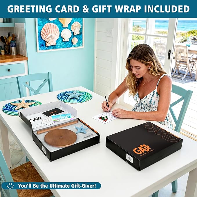 Starfish Ocean Decor for Kitchen & Bathroom, 3D Starfish Gifts for Women, Cute Wooden Paper Towel Holder, Kitchen Accessories, Housewarming Gifts