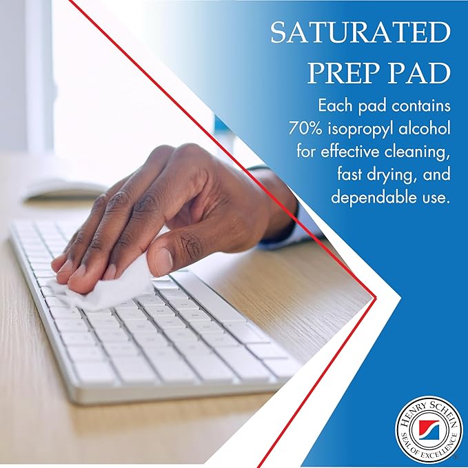 Large Alcohol Prep Pads (4 Boxes, 800 Total) – 70% Isopropyl Alcohol Wipes, Individually Wrapped – 2-Ply, Textured – Skin Prep Alcohol Swabs – Sterile Pads