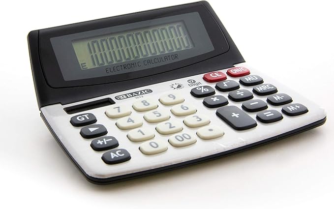 BAZIC 12-Digit Dual Power Desktop Calculator with Adjustable Display (Case of 72) (3012-72)